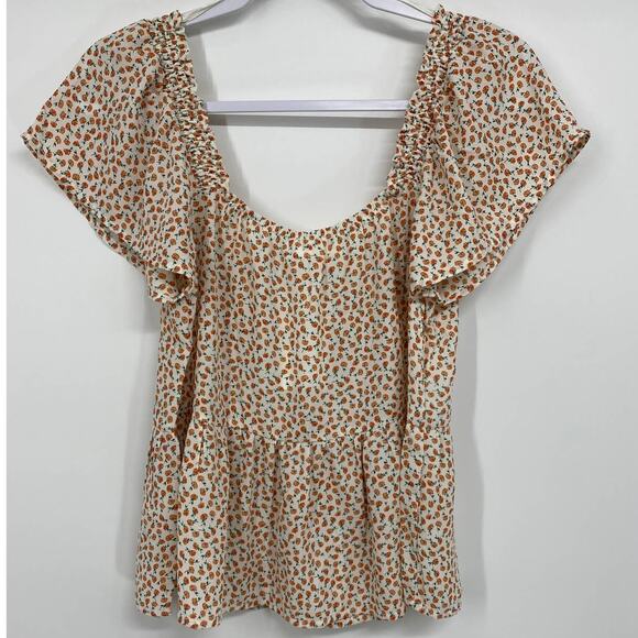 Sienna Sky Womens Floral Flowy Peasant Sleeve Blouse Shirt Top NEW Size XS - Picture 10 of 10